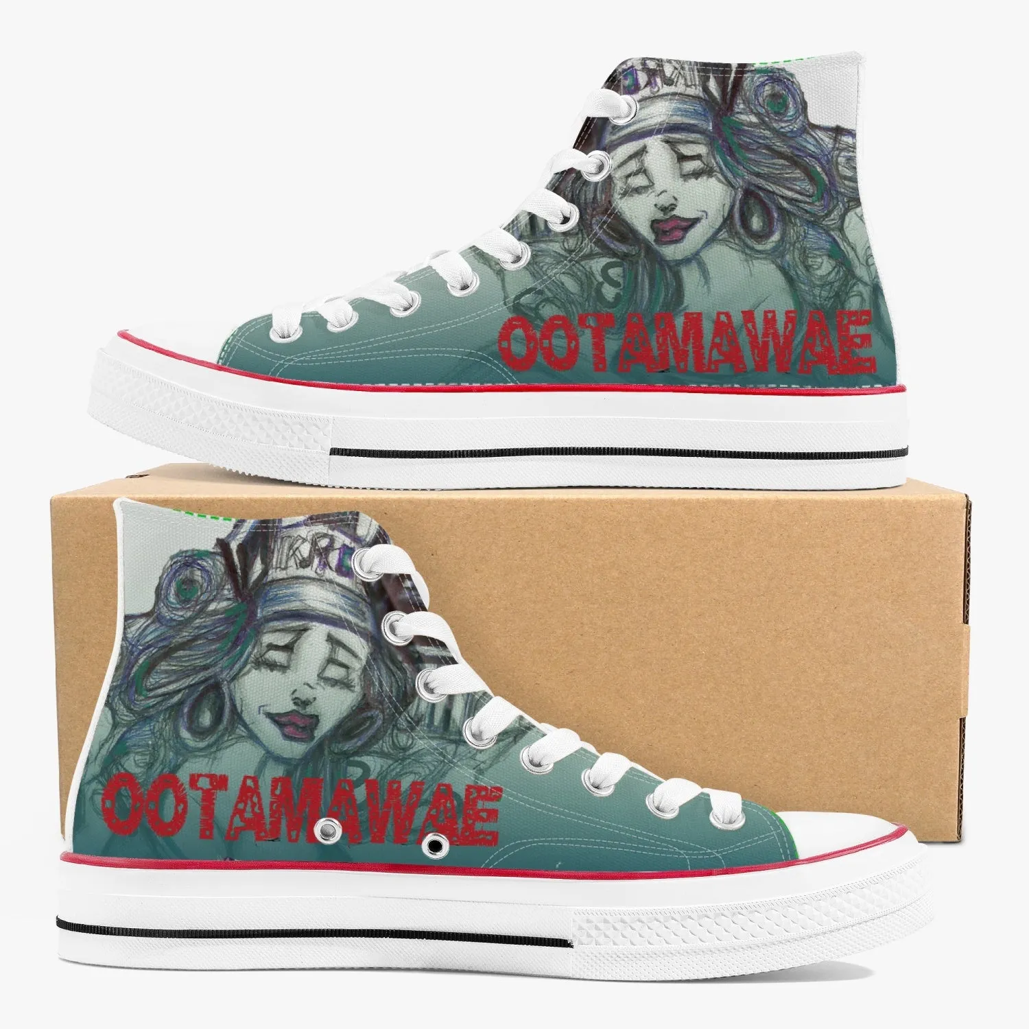 STL Girl High-Top Canvas Blue Shoes