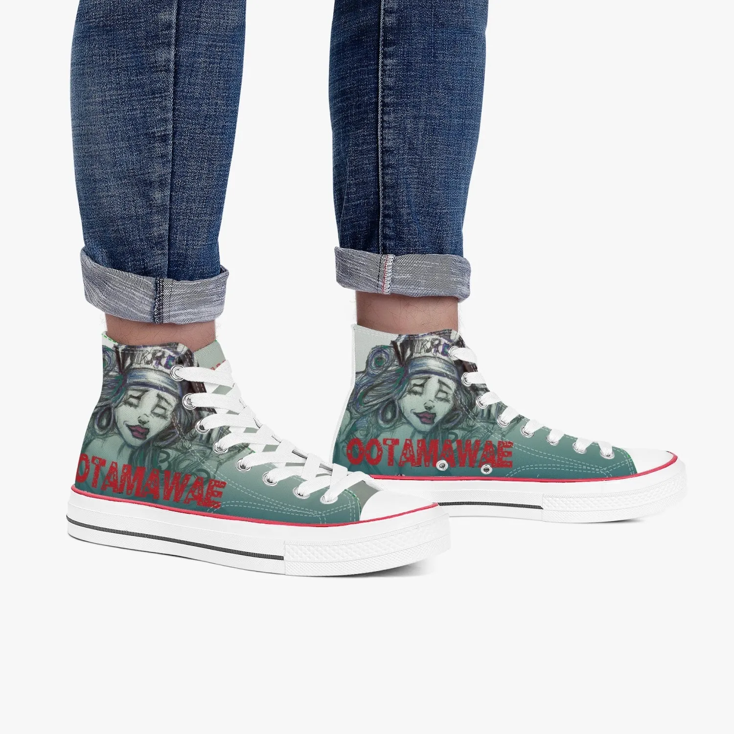 STL Girl High-Top Canvas Blue Shoes