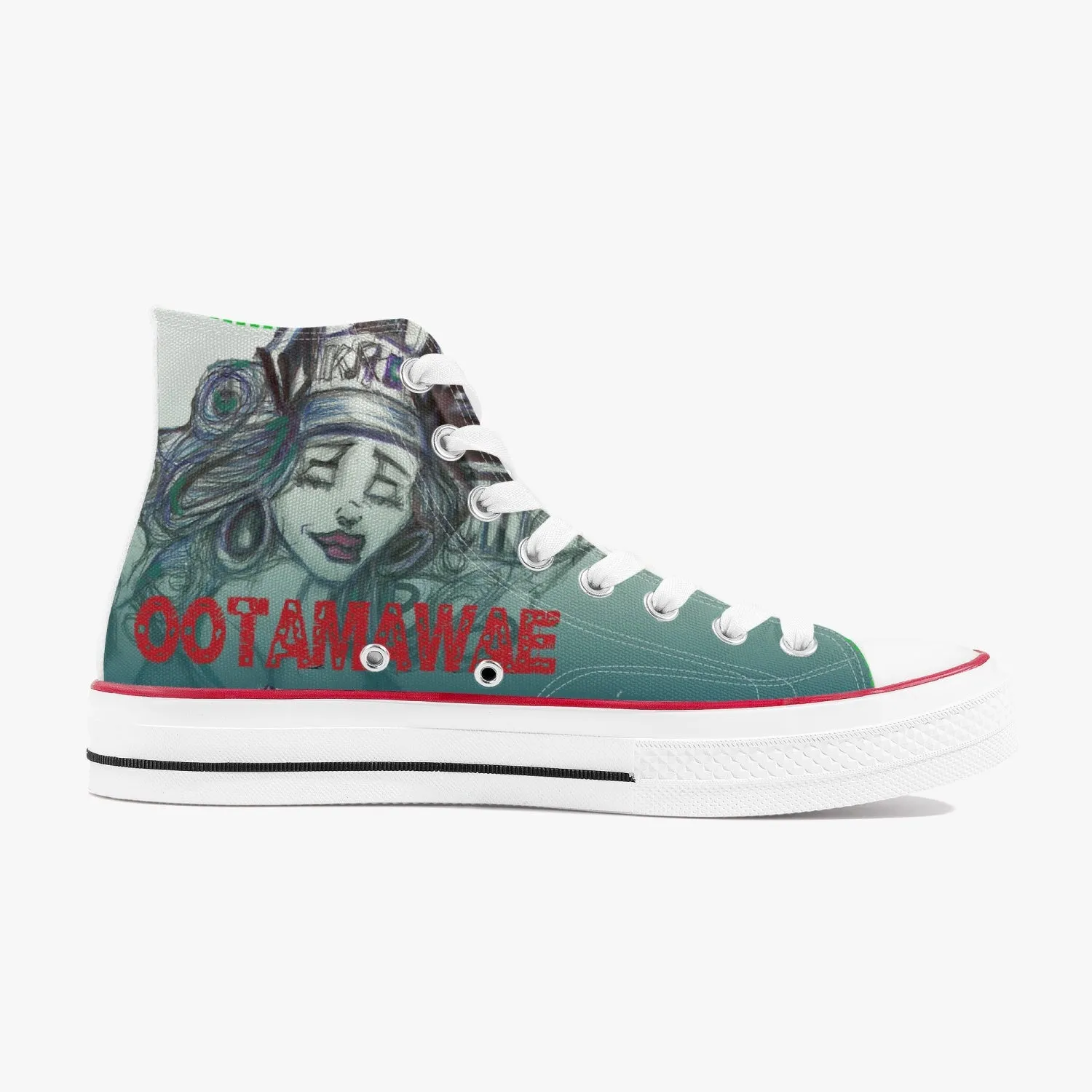 STL Girl High-Top Canvas Blue Shoes