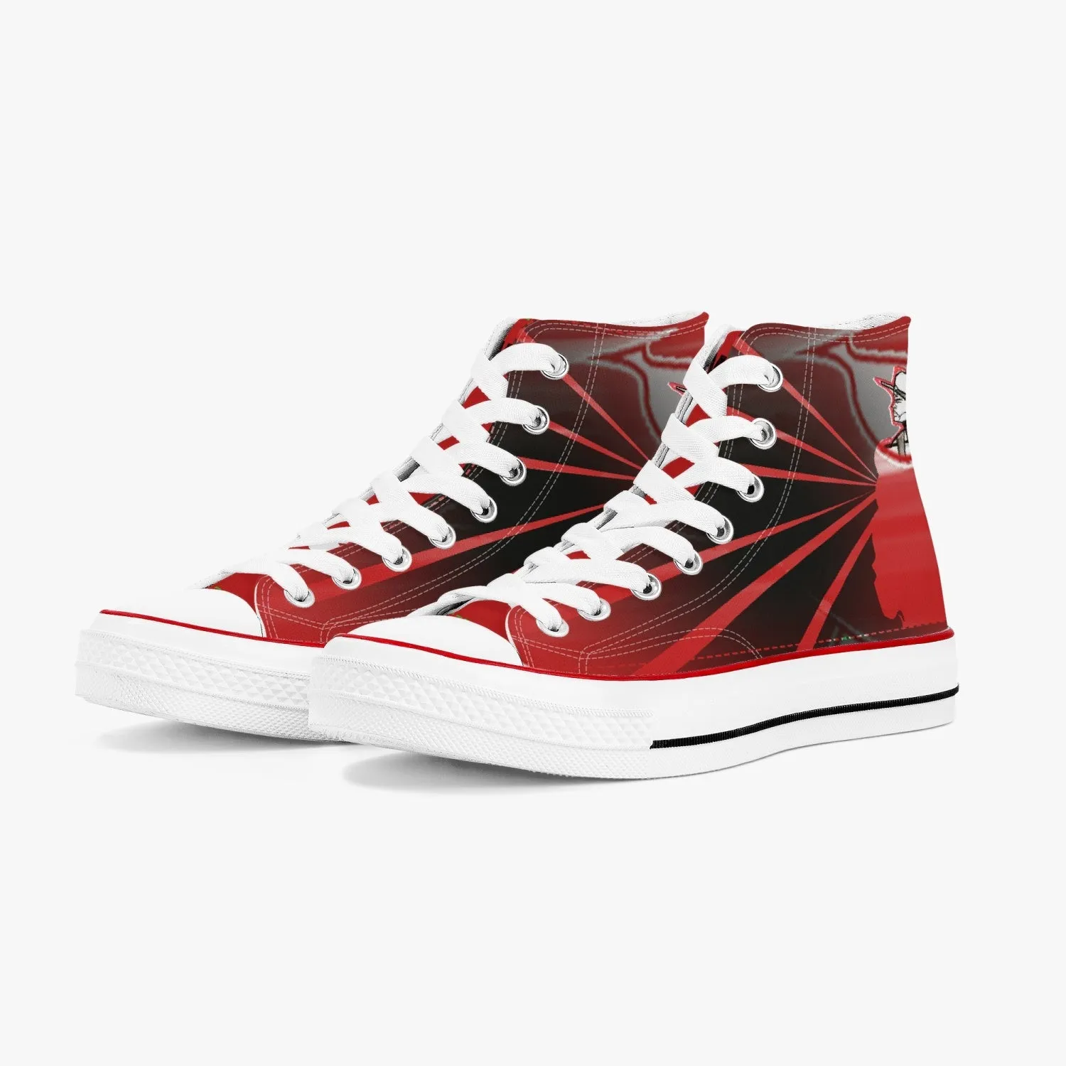 Sunset Black High-Top Canvas Shoes