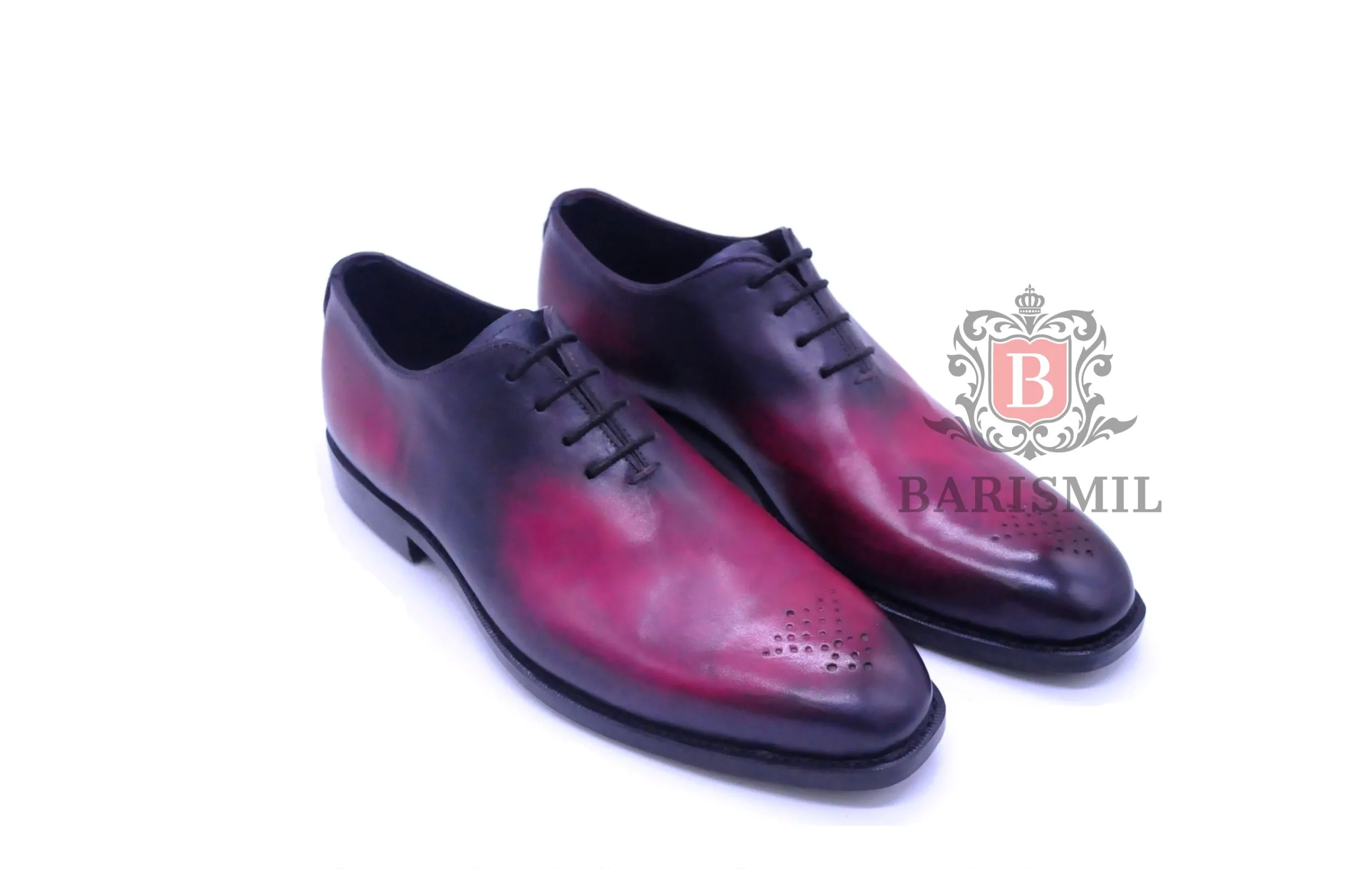 William | Whole-cut Burgundy Oxfords