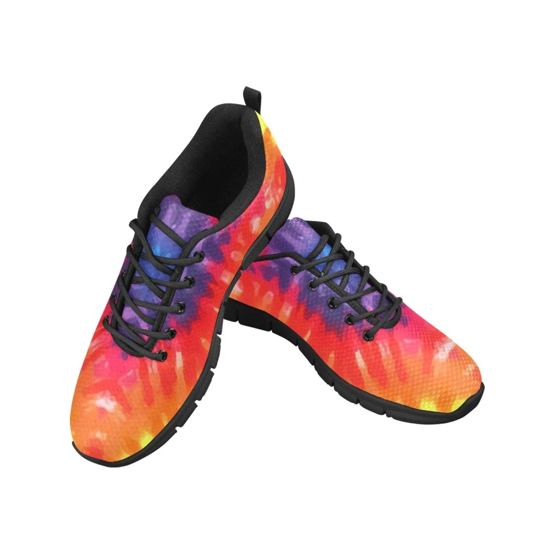 Womens Sneakers, Orange Tie-dye  Running Shoes